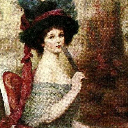 Woman With a Fan - Abel Faivre - 1901 limoux, museum